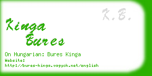 kinga bures business card